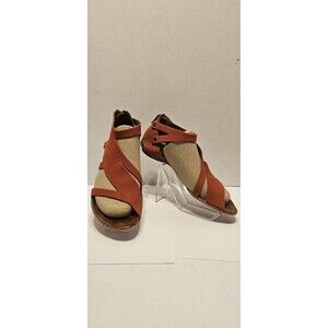 Cydwoq Rock Sandals Orange Leather Resort Retail $316 Sz 37 U.S. 6.5 - 7